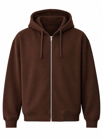 Grimelange Zip-Up Hoodie 'Sweatshirts' in Brown: front