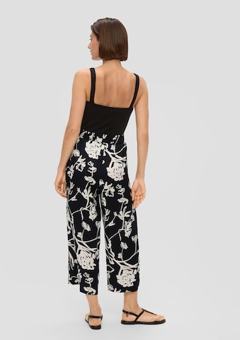 s.Oliver BLACK LABEL Wide Leg Hose in Schwarz: Rückseite