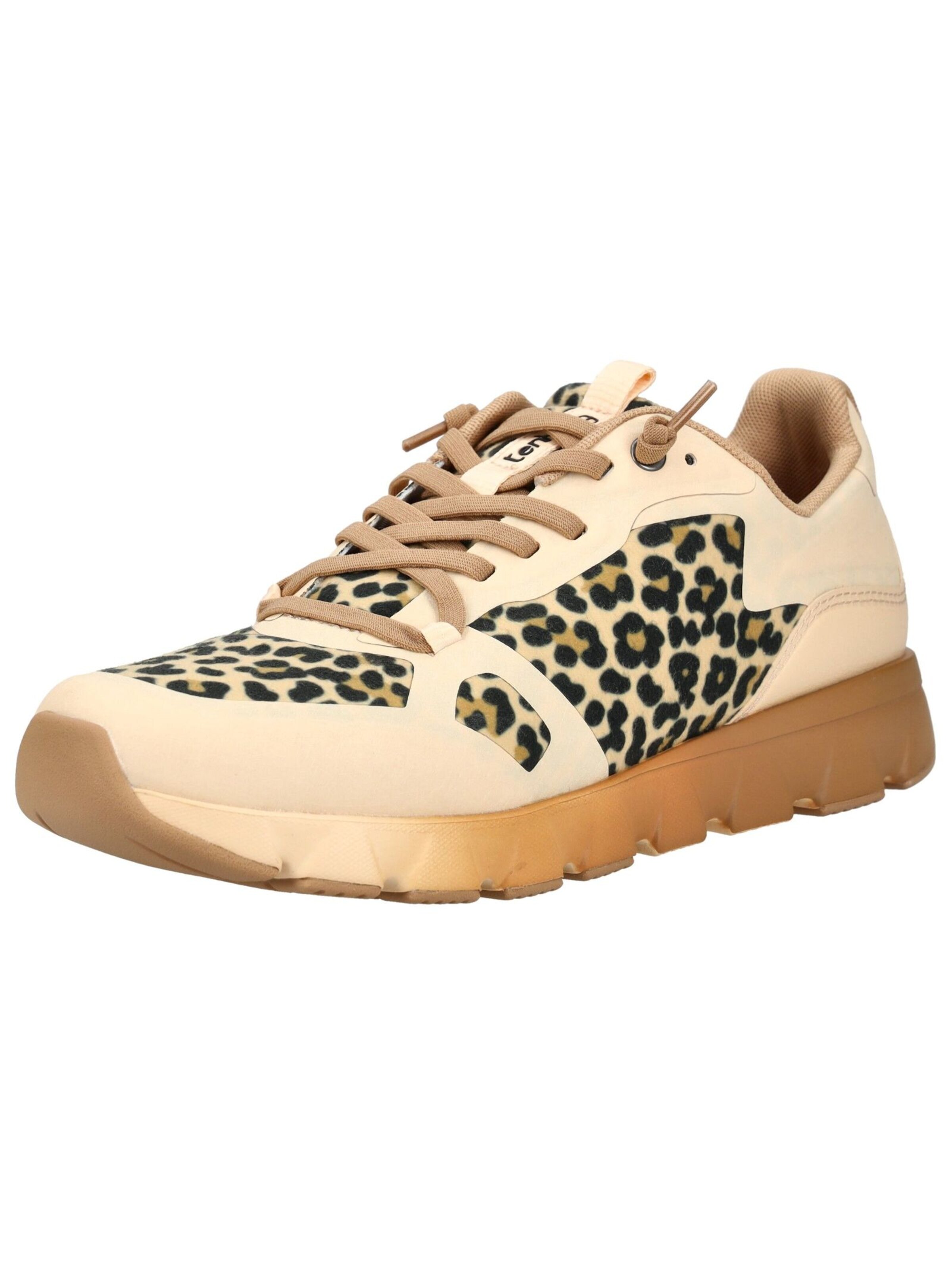 Tenhaag Platform trainers in Beige: front