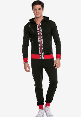 CIPO & BAXX Jogginganzug in Schwarz: Vorderseite