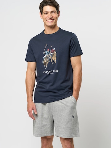 U.S. POLO ASSN. Shirt 'Eivind' in Blauw: voorkant