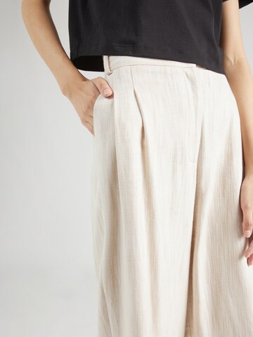 River Island Wide leg Pleat-Front Pants in Beige