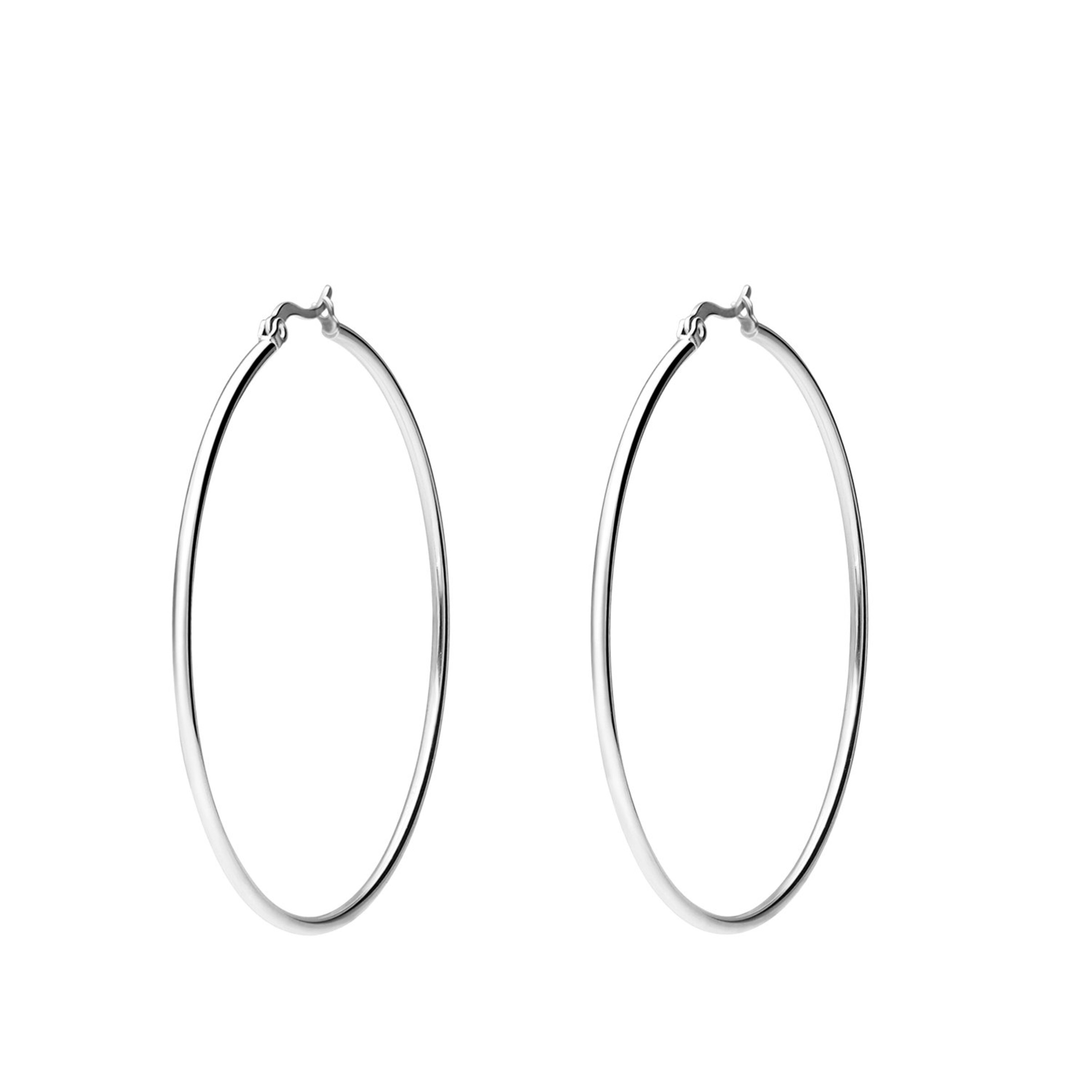 Lucardi Oorbellen 'Glitzerndes Basic' in Zilver: voorkant