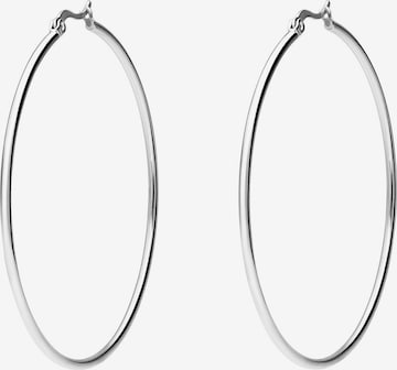 Lucardi Ohrringe 'Glitzerndes Basic' in Silber: Vorderseite