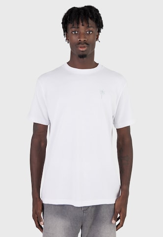 Maglietta 'Big Palm Stamp' di Kleinigkeit in bianco