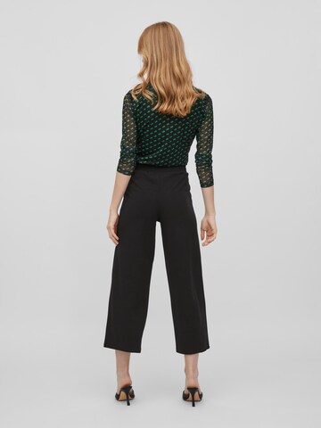 VILA Wide leg Pleat-front trousers 'Loane' in Black