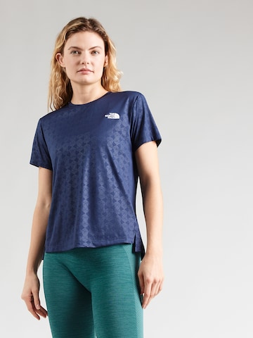 T-shirt fonctionnel 'FLEX' THE NORTH FACE en bleu : devant