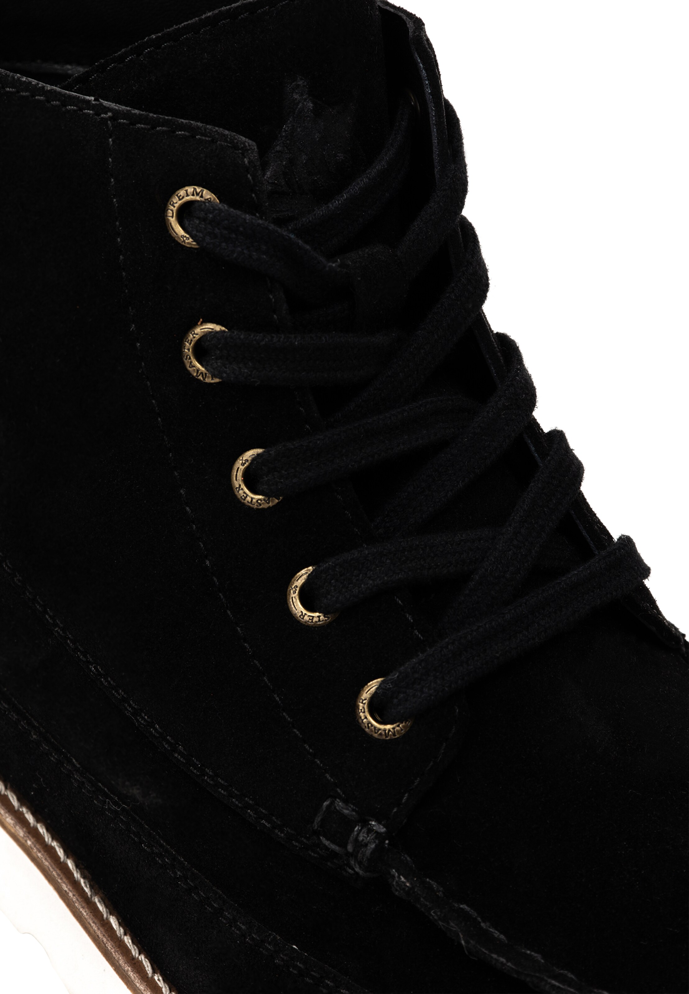 DreiMaster Vintage Buty sznurowane w kolorze czarny