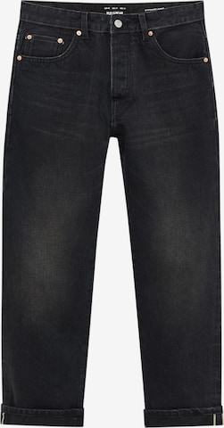 Pull&Bear Regular Jeans in Black: front