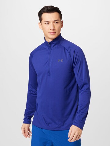 T-Shirt fonctionnel UNDER ARMOUR en bleu : devant