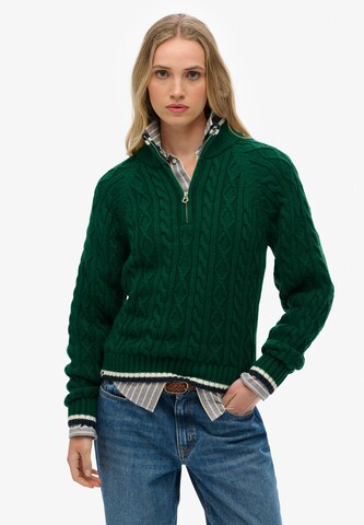 Pull-over Superdry en vert : devant
