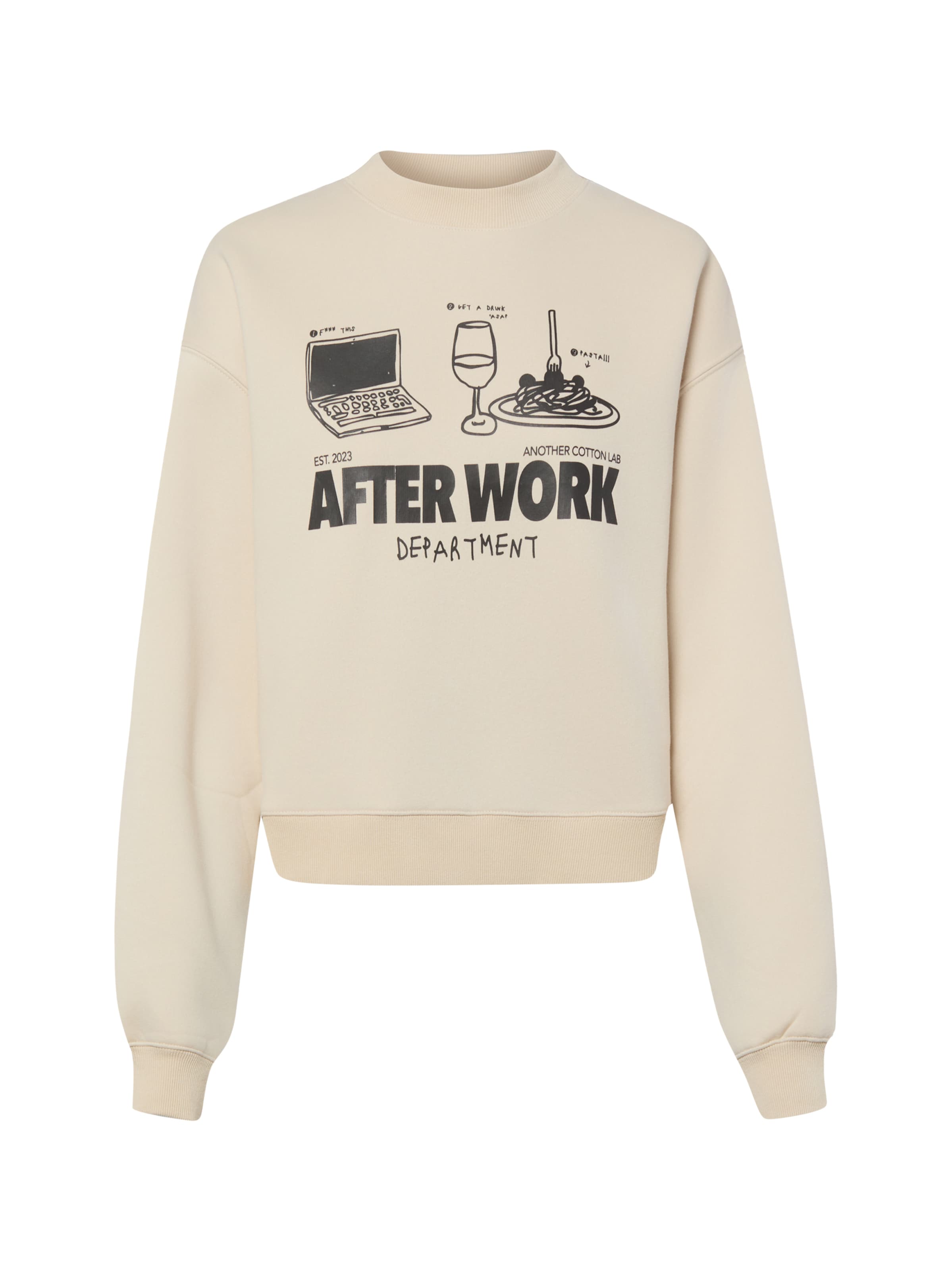 Another Cotton Lab Sweatshirt ' Afterwork ' in Beige: Vorderseite