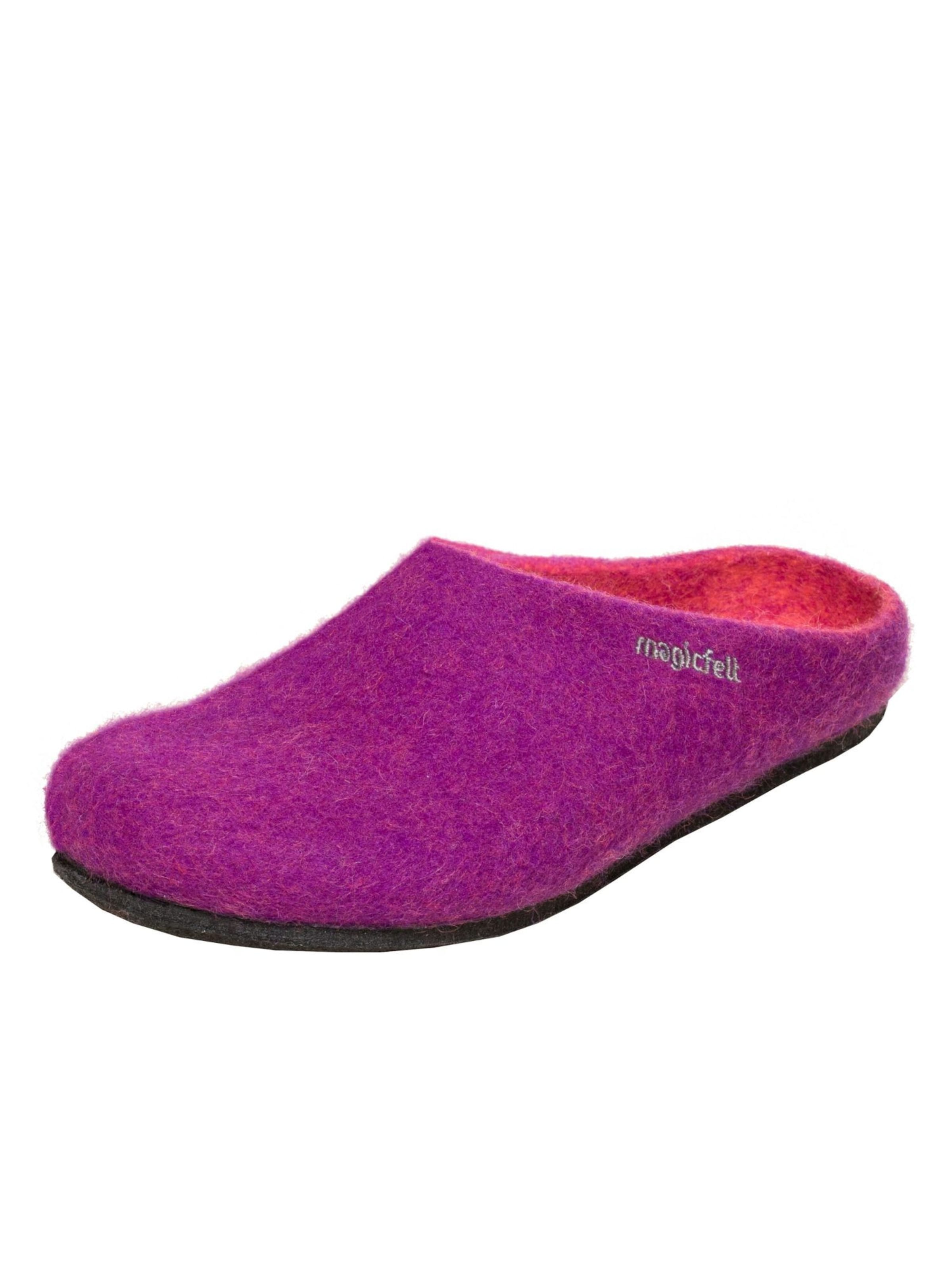 MagicFelt Slippers 'Filzpantoffel Magicfelt 709' in Purple: front