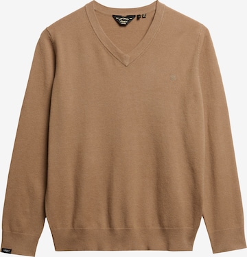 Pull-over Superdry en beige : devant
