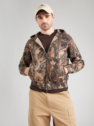 Veste de survêtement Abercrombie & Fitch en vert : devant