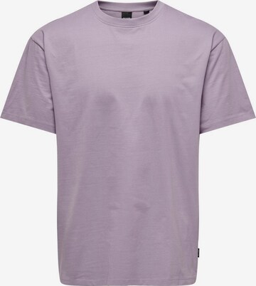 Only & Sons T-shirt 'Fred' i lila: framsida