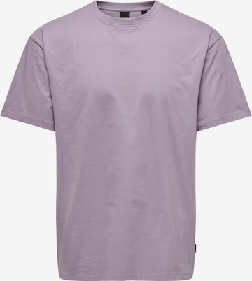 T-Shirt 'Fred' Only & Sons en violet : devant