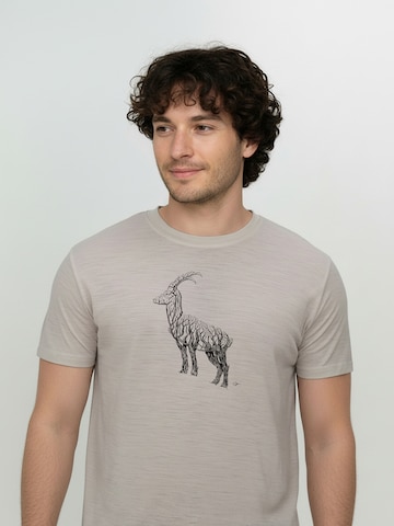 Maglia funzionale ' Loom Animal Ram ' di GREENBOMB in giallo