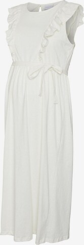 Robe MAMALICIOUS en blanc : devant