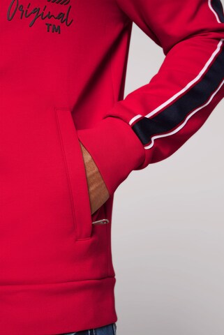 CAMP DAVID Sweatjacke in Rot