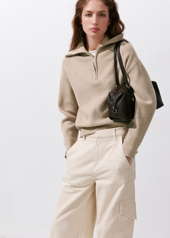 MANGO Sweater 'RIZON' in Brown: front