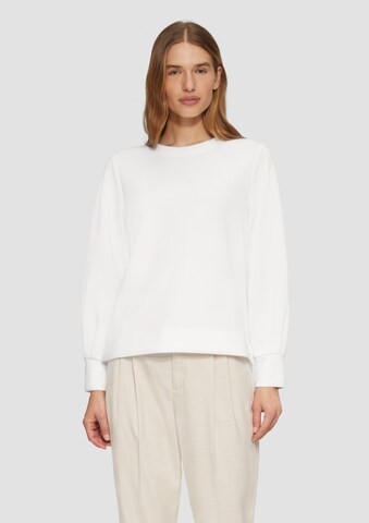 s.Oliver Sweatshirt in Wit: voorkant