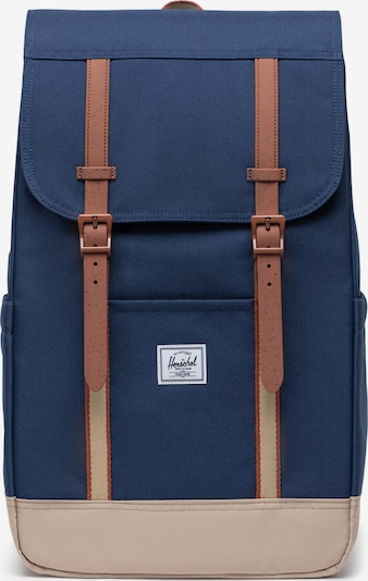 Herschel Rygsæk 'Retreat' i beige / nude / navy / kastaniebrun, Produktvisning