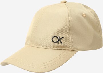 Cappello da baseball 'SAFFIANO' di Calvin Klein in beige: frontale