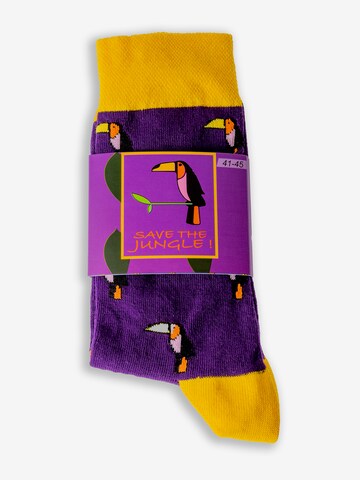 Chili Lifestyle Socken 'Banderole Tucan' in Gelb