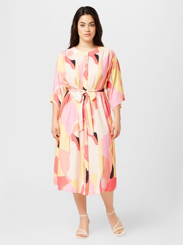 Robe-chemise Fransa Curve en mélange de couleurs : devant