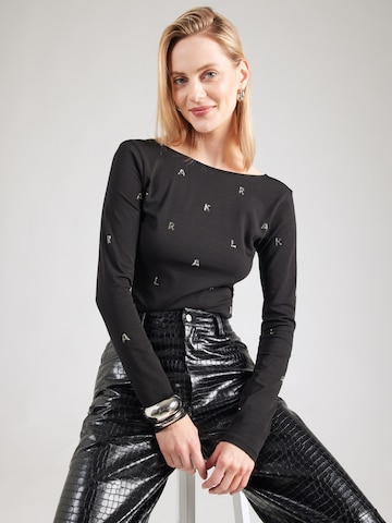 Karl Lagerfeld Μπλουζάκι σε μαύρο: μπροστά