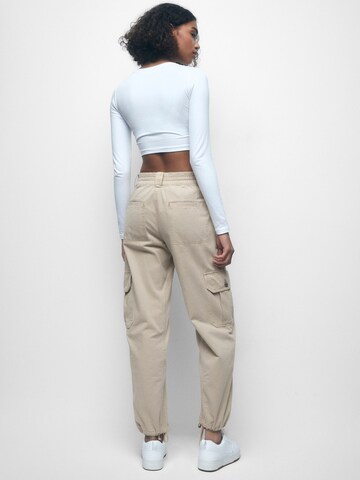 Pull&Bear Loosefit Cargobroek in Beige