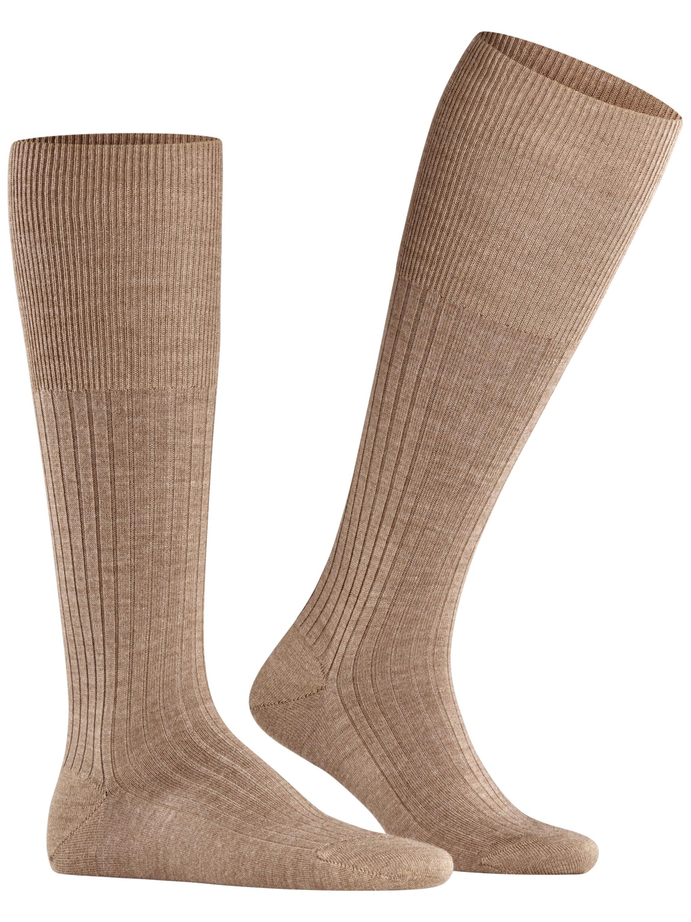 FALKE Knee High Socks 'Bristol Pure' in Brown