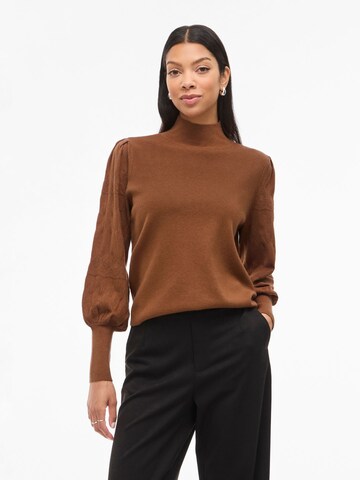 VILA Trui 'VIKerry' in Bruin: voorkant