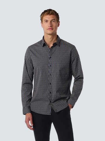 No Excess Regular fit Business shirt in Black: front