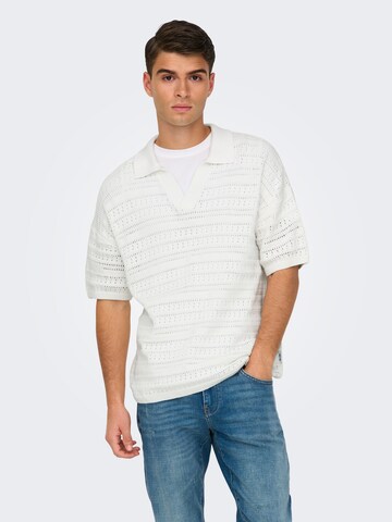 Only & Sons Svetr 'GRAYSON' – bílá: přední strana