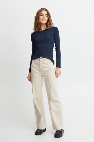 Fransa Wide Leg Jeans 'Hanna' in Beige