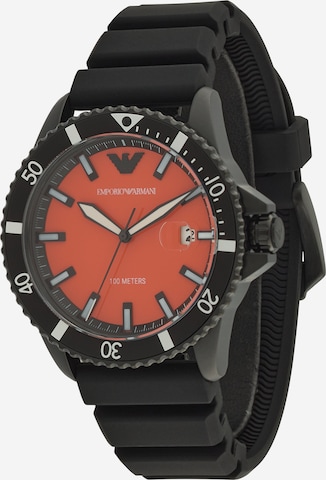Emporio Armani Analoginen kello värissä musta: etupuoli