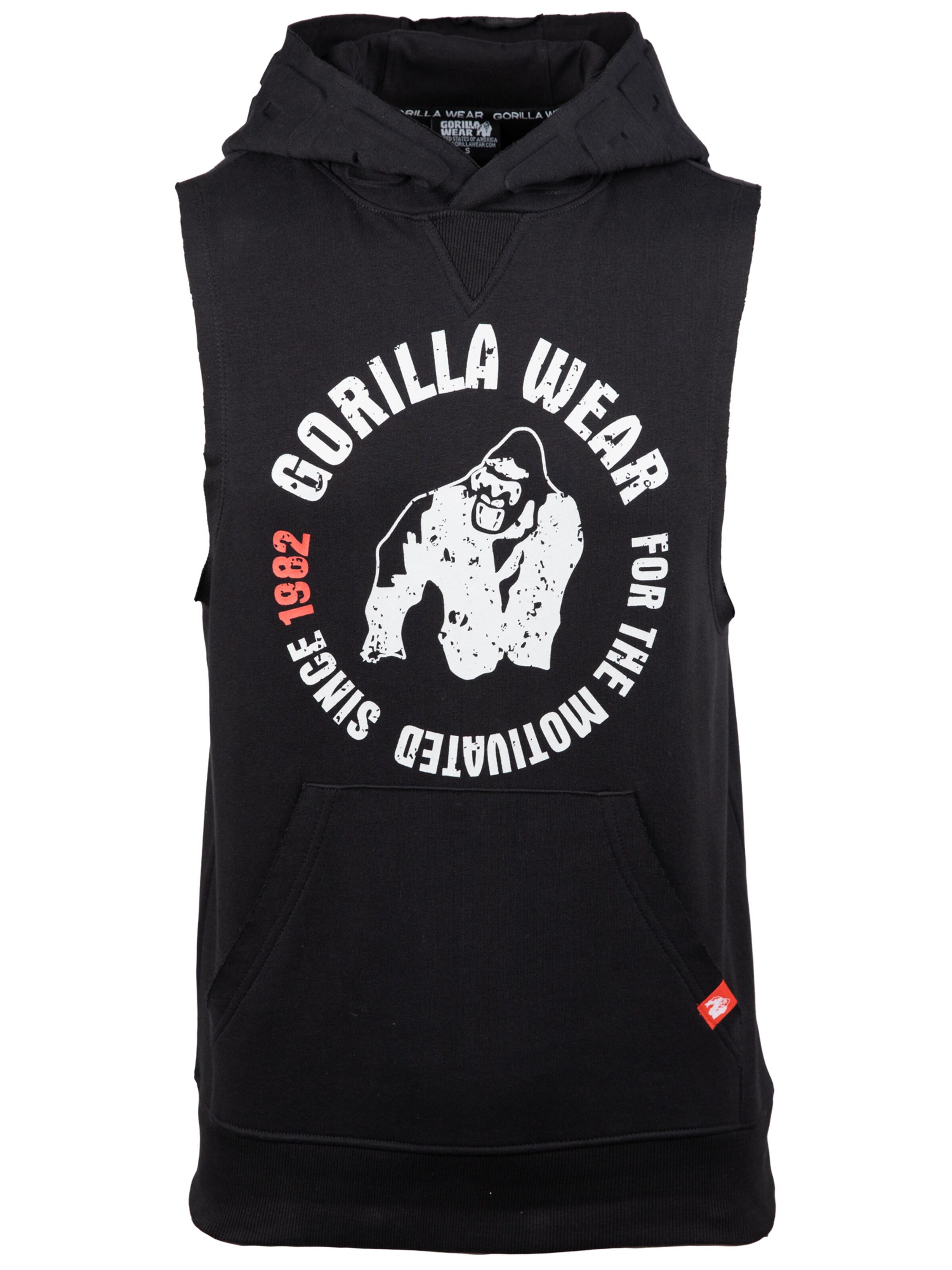 Felpa sportiva di Gorilla Wear in nero: frontale