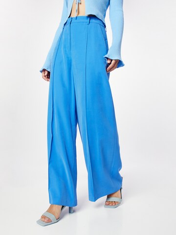 Atelier Rêve Wide leg Pleated Pants 'IRLEONO' in Blue: front