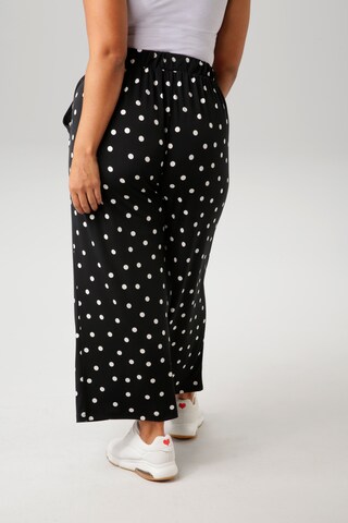 Aniston Wide Leg Hose in Schwarz