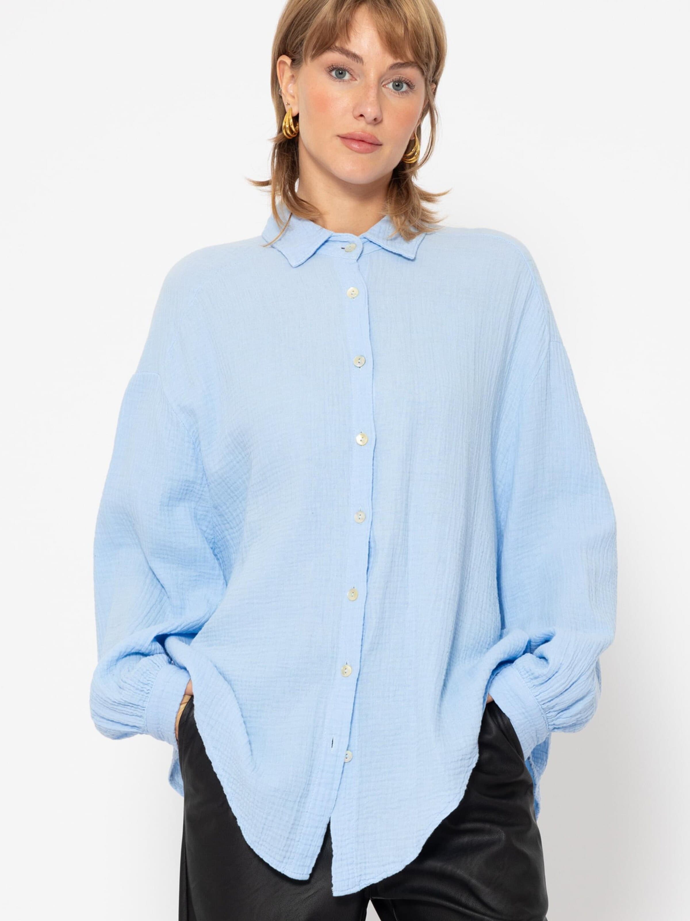SASSYCLASSY Bluse 'kürzere Variante'‌‌‌‌ in Blau: Vorderseite