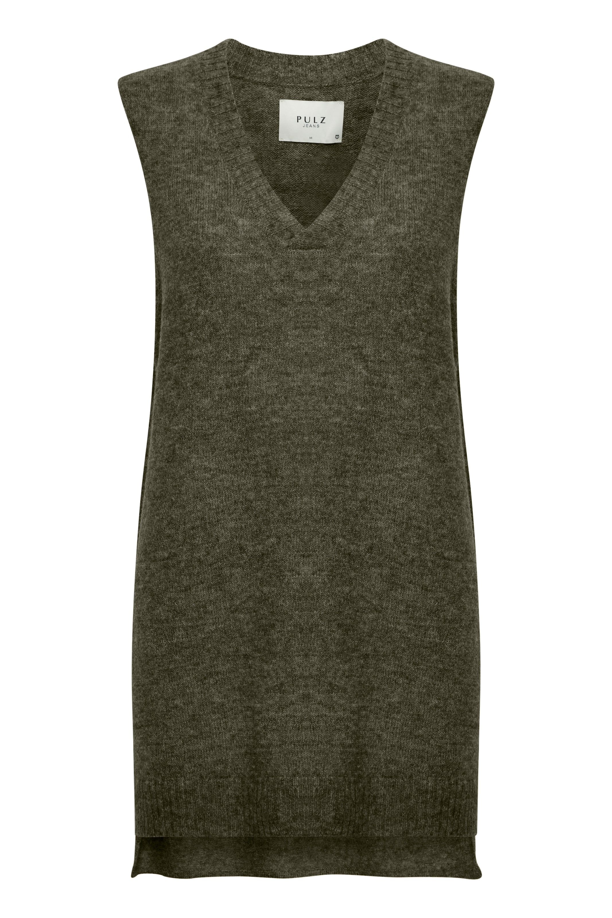 PULZ Jeans Trui 'ASTRID' in Groen: voorkant