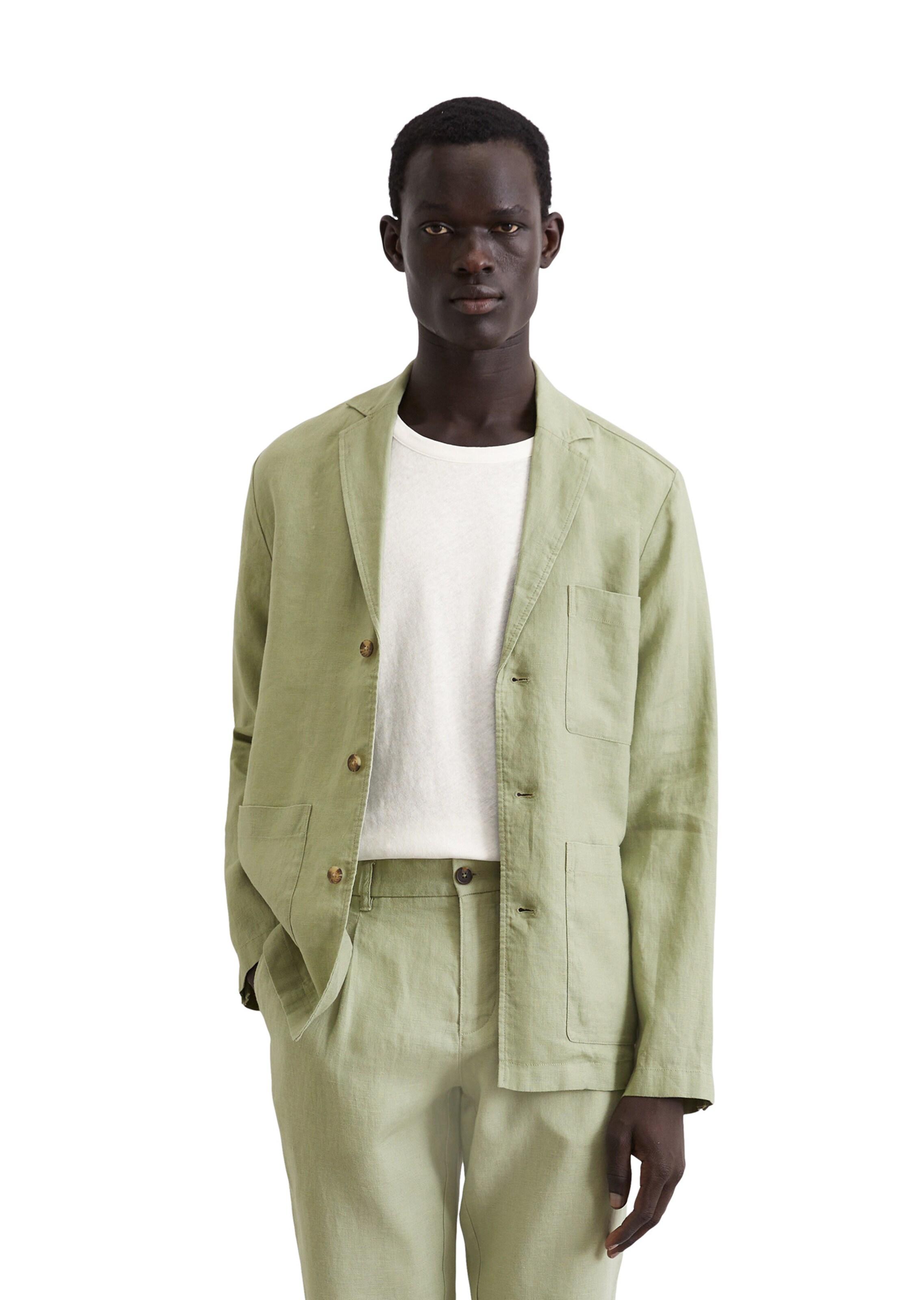 Marc O'Polo Comfort fit Suit Jacket in Green: front