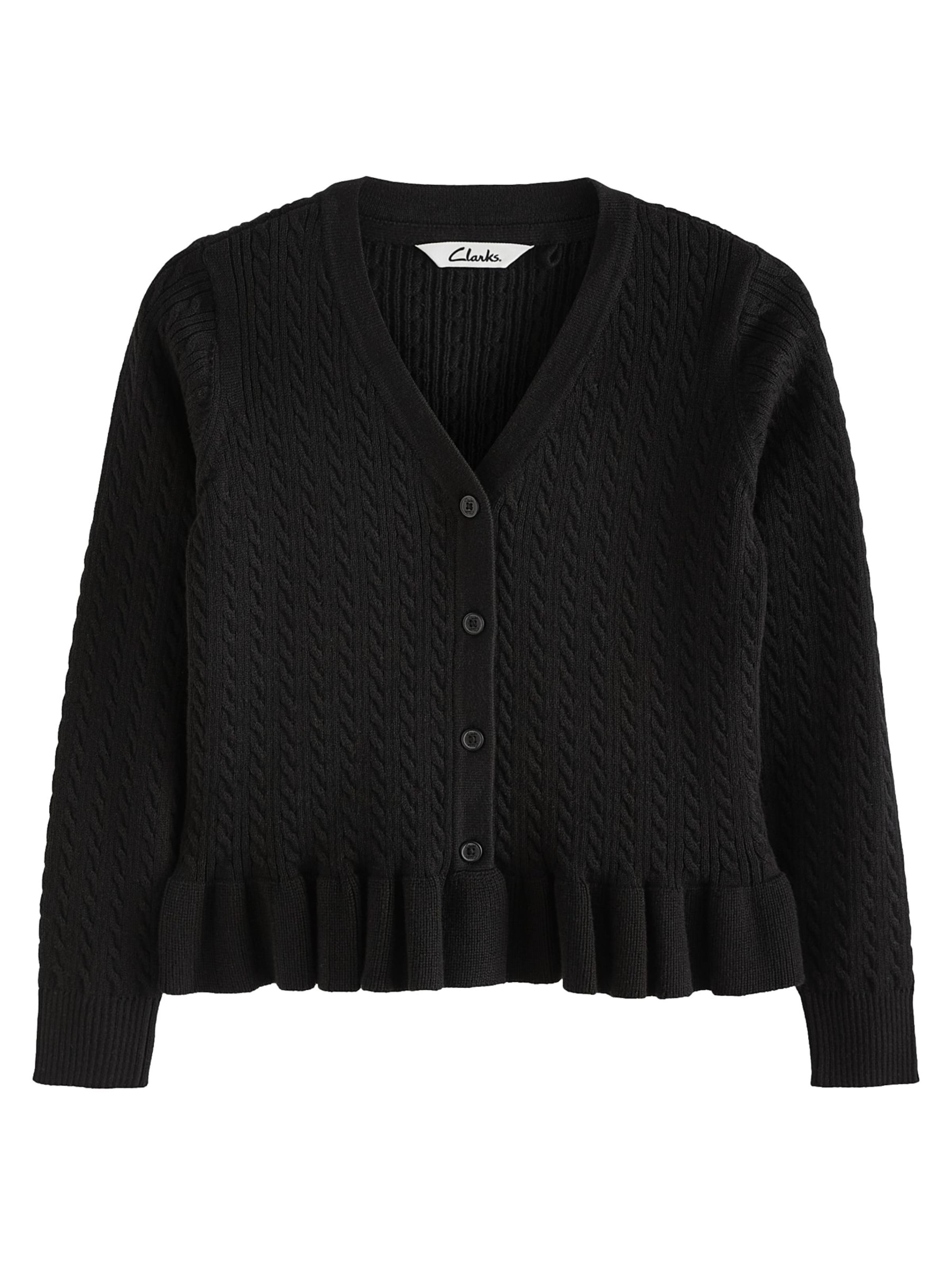 CLARKS Kampsun, värv must: eest vaates