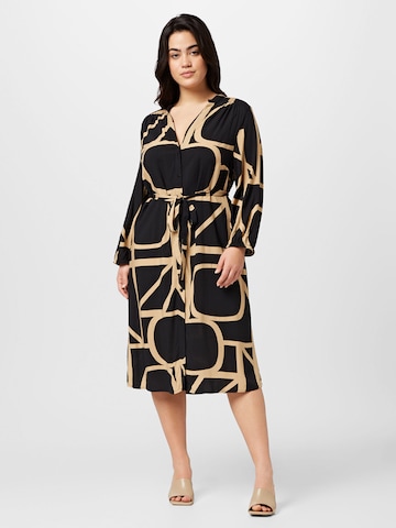 ONLY Carmakoma Shirt dress in Black: front