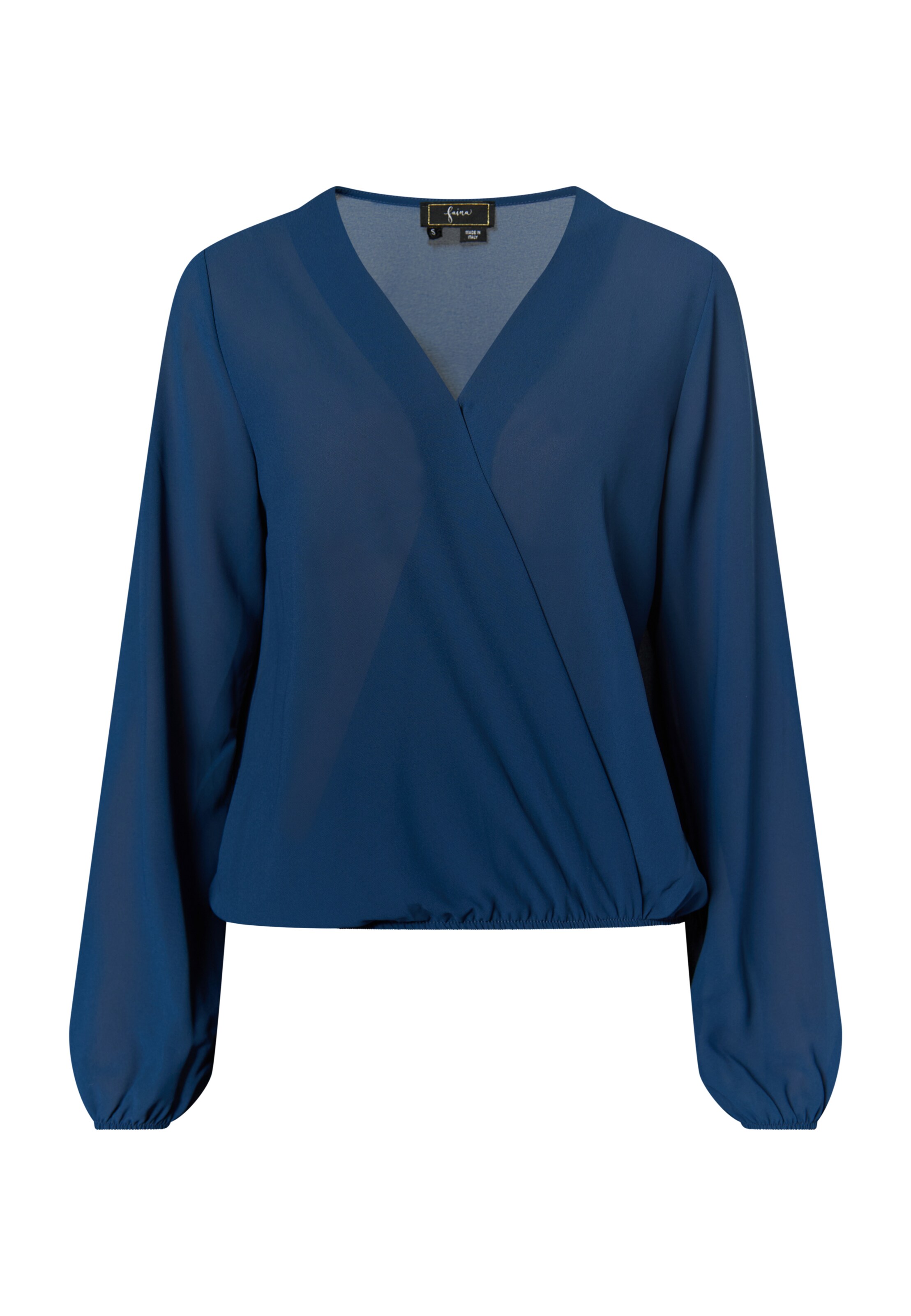 zils faina Blūze: no priekšpuses