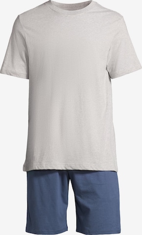 SCHIESSER Pyjama kort 'Night & Home' in Blauw: voorkant