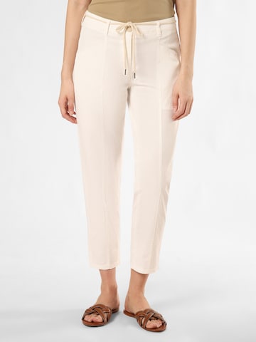 OPUS Tapered Pants 'Makila' in White: front