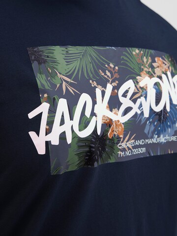 mėlyna Jack & Jones Plus Marškinėliai 'JJHawaii'